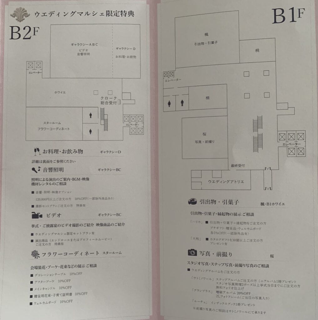 ウェスティンホテル東京 ウェディングマルシェパンフレット